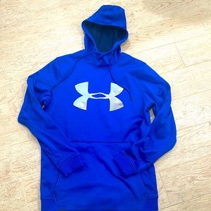 A royal blue loose fit COLDGEAR hoodie. From a non-smoker home.
